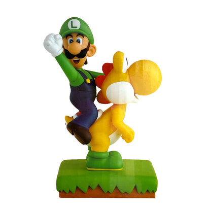New Super Mario Bros. Wii - Luigi & Yellow Yoshi MAX Figure